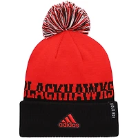 adidas Black Chicago Blackhawks COLDRDY Cuffed Knit Hat with Pom
