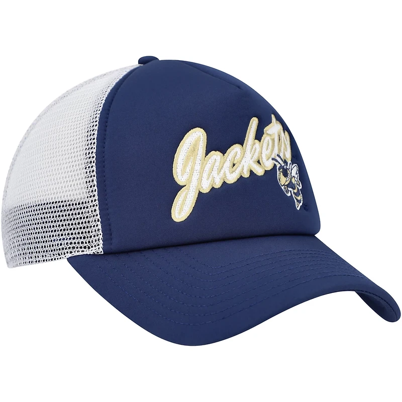 adidas Georgia Tech Yellow Jackets Script Trucker Snapback Hat