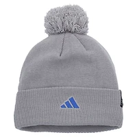 adidas Kansas Jayhawks 2023 Sideline COLDRDY Cuffed Knit Hat with Pom