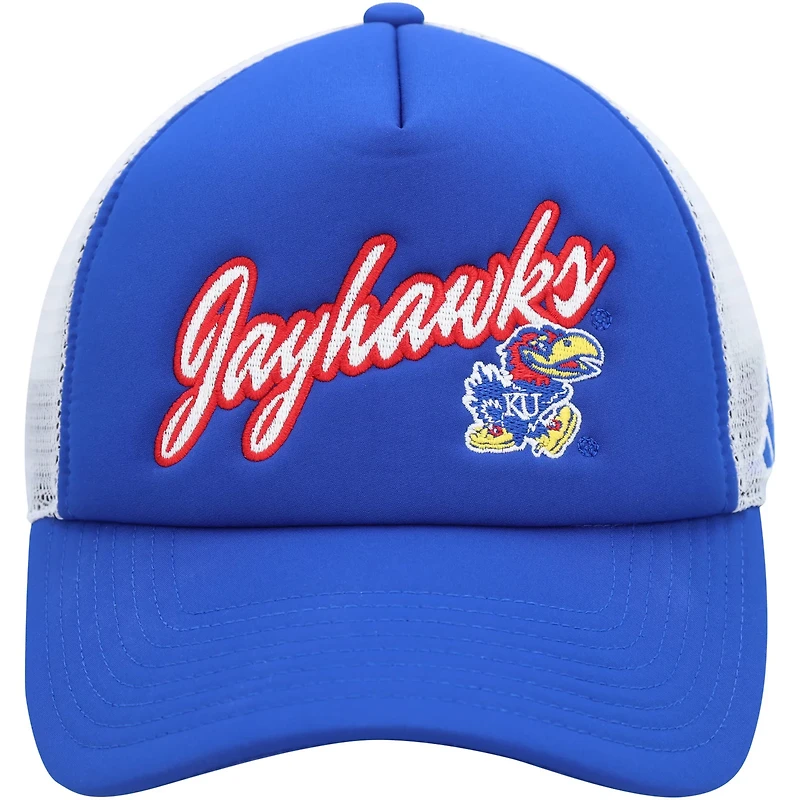 adidas Kansas Jayhawks Script Trucker Snapback Hat