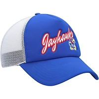 adidas Kansas Jayhawks Script Trucker Snapback Hat