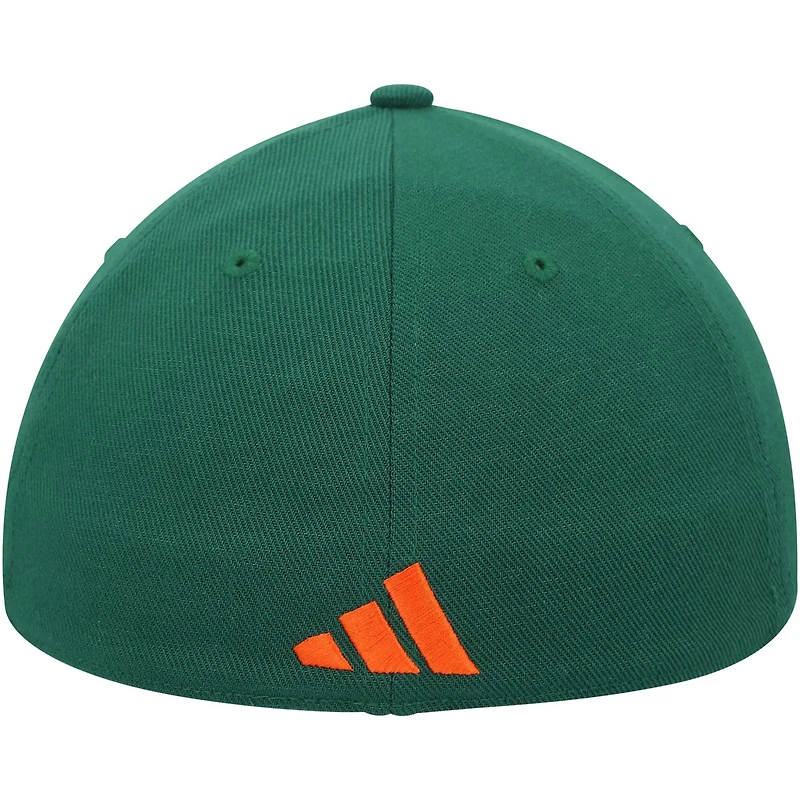 adidas Miami Hurricanes Vault Slouch Flex Hat