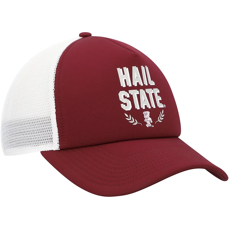 adidas Mississippi State Bulldogs Phrase Foam Front Trucker Adjustable Hat