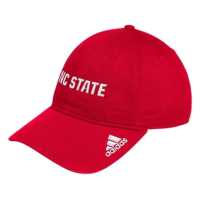 adidas NC State Wolfpack Locker Room Wordmark Slouch Adjustable Hat