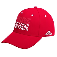 adidas NC State Wolfpack Seasonal Half Font Adjustable Hat