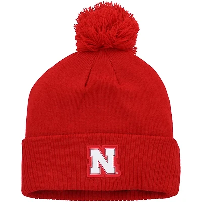 adidas Nebraska Huskers 2023 Sideline COLDRDY Cuffed Knit Hat with Pom