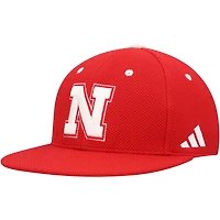 adidas Nebraska Huskers On-Field Baseball Fitted Hat