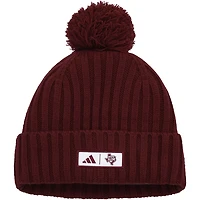 adidas Texas AM Aggies Modern Ribbed Cuffed Knit Hat with Pom