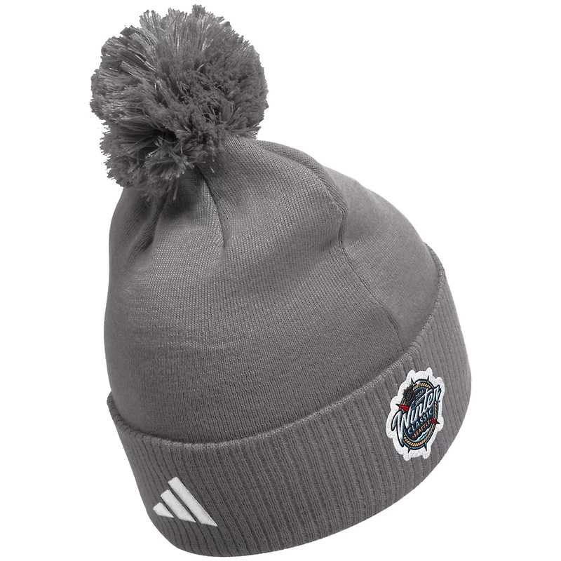 adidas Vegas Golden Knights 2024 NHL Winter Classic Cuffed Knit Hat with Pom
