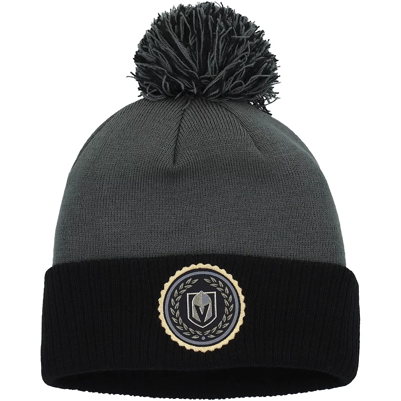 adidas Vegas Golden Knights Laurel Cuffed Knit Hat with Pom