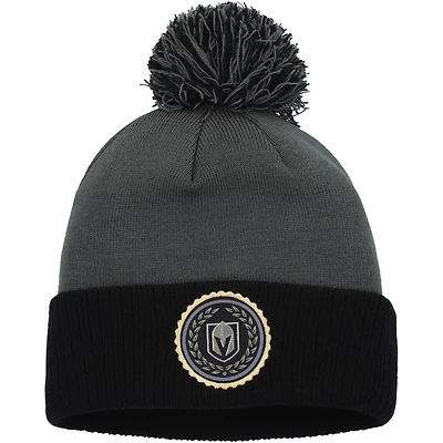 adidas Vegas Golden Knights Laurel Cuffed Knit Hat with Pom