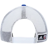 adidas White New York Islanders Team Plate Trucker Snapback Hat