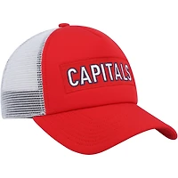 adidas White Washington Capitals Team Plate Trucker Snapback Hat