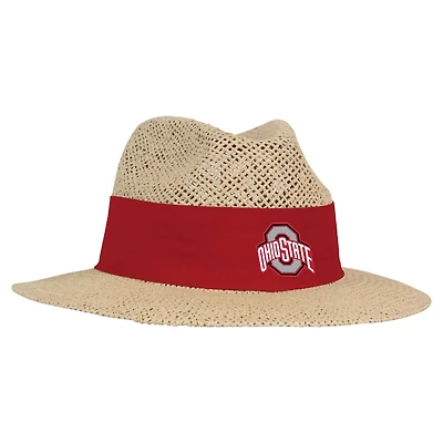 Ahead Ohio State Buckeyes Wellington Gambler Straw Hat