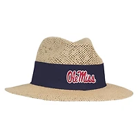 Ahead Ole Miss Rebels Wellington Gambler Straw Hat