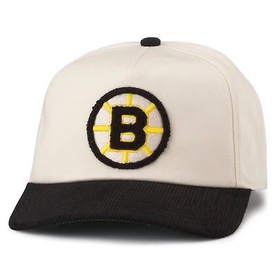 American Needle Black Boston Bruins Burnett Adjustable Hat