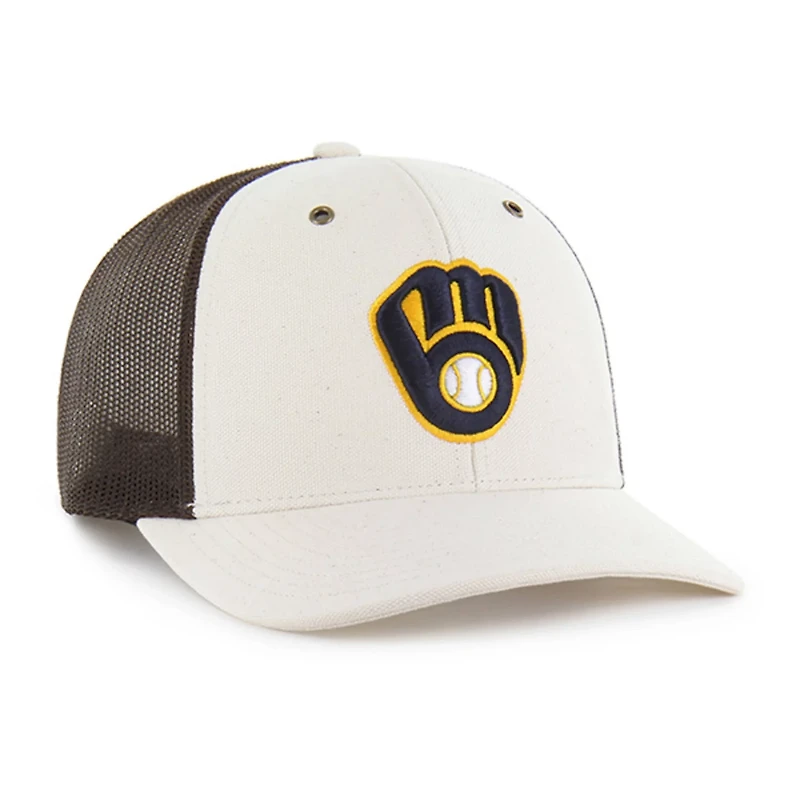 Carhartt x '47 Brown Milwaukee Brewers Undyed Trucker Adjustable Hat