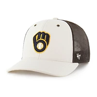Carhartt x '47 Brown Milwaukee Brewers Undyed Trucker Adjustable Hat