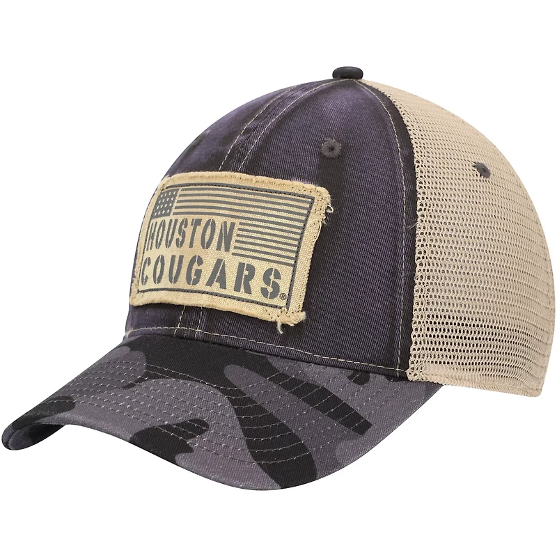Colosseum Houston Cougars OHT Military Appreciation United Trucker Snapback Hat
