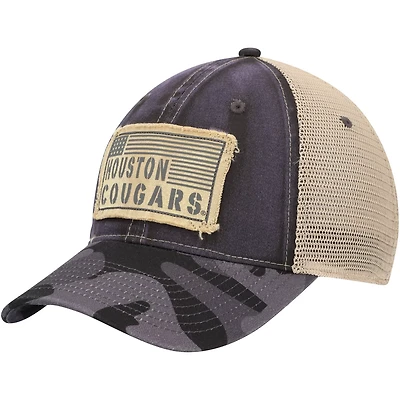 Colosseum Houston Cougars OHT Military Appreciation United Trucker Snapback Hat