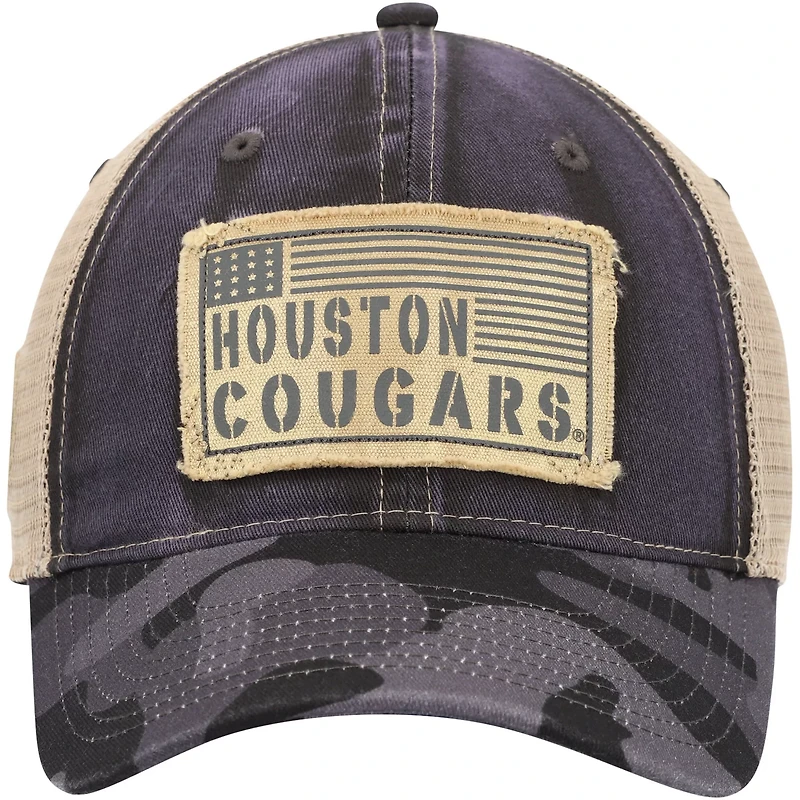 Colosseum Houston Cougars OHT Military Appreciation United Trucker Snapback Hat