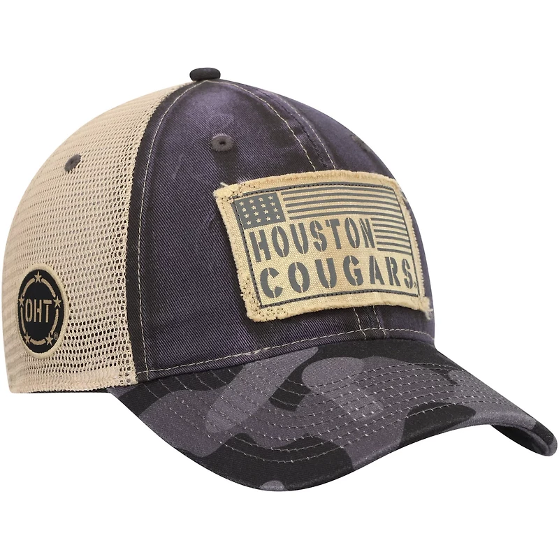 Colosseum Houston Cougars OHT Military Appreciation United Trucker Snapback Hat