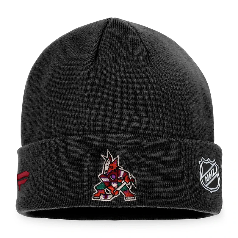 Fanatics Arizona Coyotes Authentic Pro Rink Cuffed Knit Hat