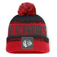 Fanatics Black Chicago Blackhawks Fundamentals Thrive Cuffed Knit Hat with Pom