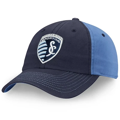 Fanatics Blue Sporting Kansas City Iconic Blocked Fundamental Adjustable Hat