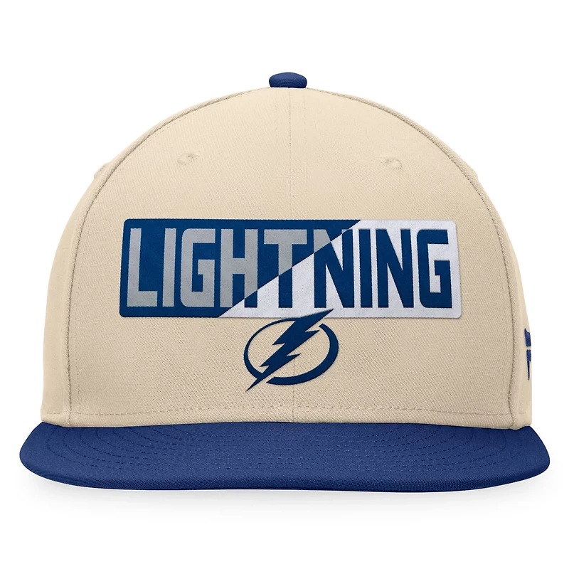 Fanatics Blue Tampa Bay Lightning Goalaso Snapback Hat