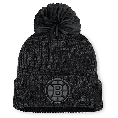 Fanatics Boston Bruins Authentic Pro Road Cuffed Knit Hat with Pom