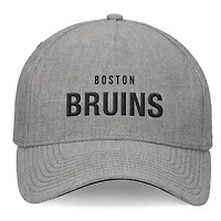 Fanatics Boston Bruins Elements A-Frame Leather Strapback Hat