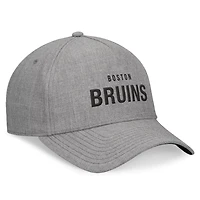 Fanatics Boston Bruins Elements A-Frame Leather Strapback Hat