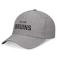 Fanatics Boston Bruins Elements A-Frame Leather Strapback Hat