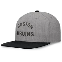 Fanatics Boston Bruins Elements Flat Brim Leather Strapback Hat