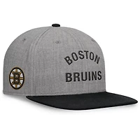 Fanatics Boston Bruins Elements Flat Brim Leather Strapback Hat