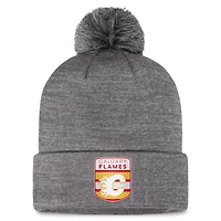 Fanatics Calgary Flames Authentic Pro Home Ice Cuffed Knit Hat with Pom