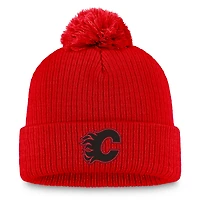 Fanatics Calgary Flames Cuffed Knit Hat with Pom