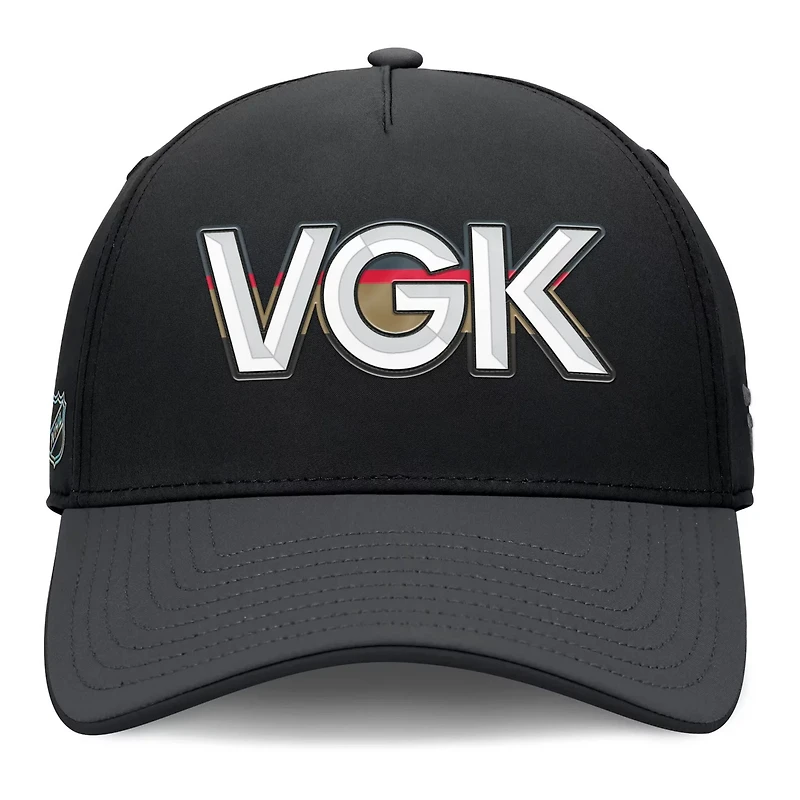 Fanatics Charcoal Vegas Golden Knights Authentic Pro Rink Team Code Flex Hat