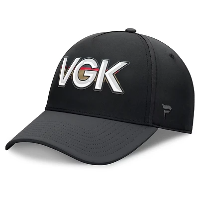 Fanatics Charcoal Vegas Golden Knights Authentic Pro Rink Team Code Flex Hat