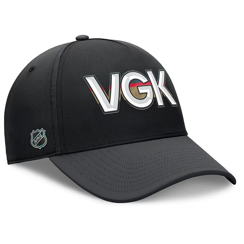 Fanatics Charcoal Vegas Golden Knights Authentic Pro Rink Team Code Flex Hat