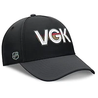 Fanatics Charcoal Vegas Golden Knights Authentic Pro Rink Team Code Flex Hat