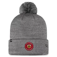 Fanatics Chicago Blackhawks Authentic Pro Home Ice Cuffed Knit Hat with Pom