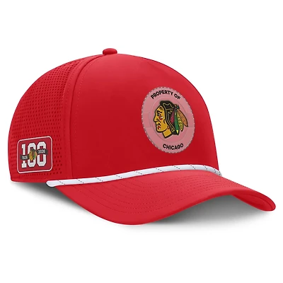 Fanatics Chicago Blackhawks Centennial Pinched Front Adjustable Hat