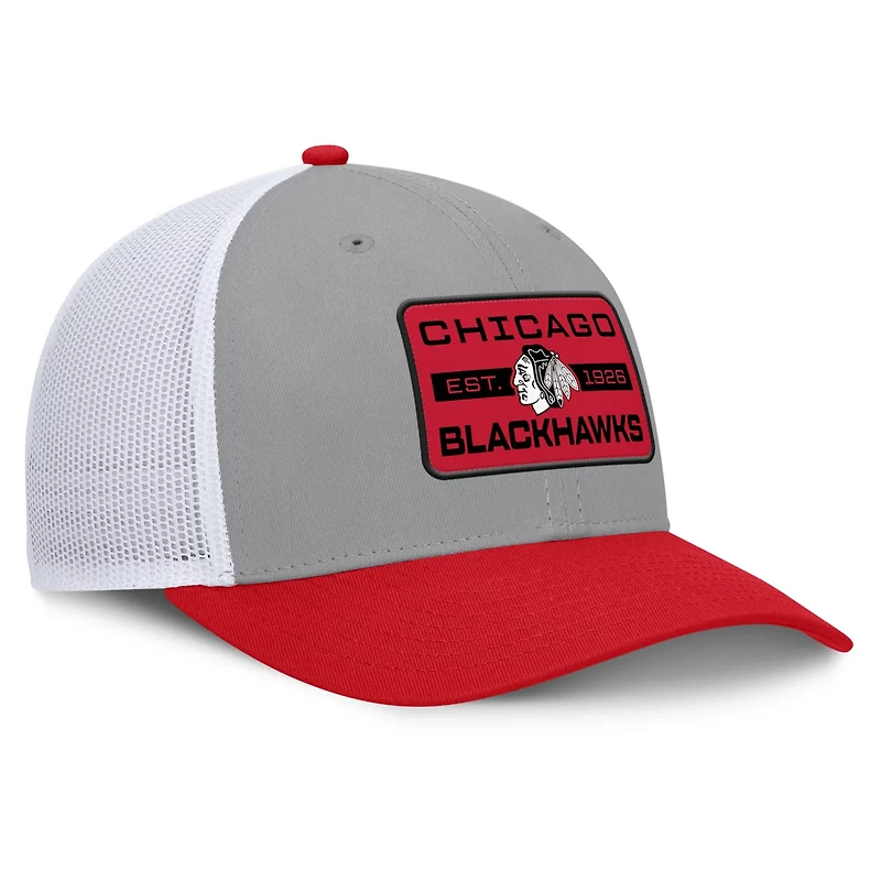Fanatics Chicago Blackhawks Fundamental Adapt Trucker Adjustable Hat