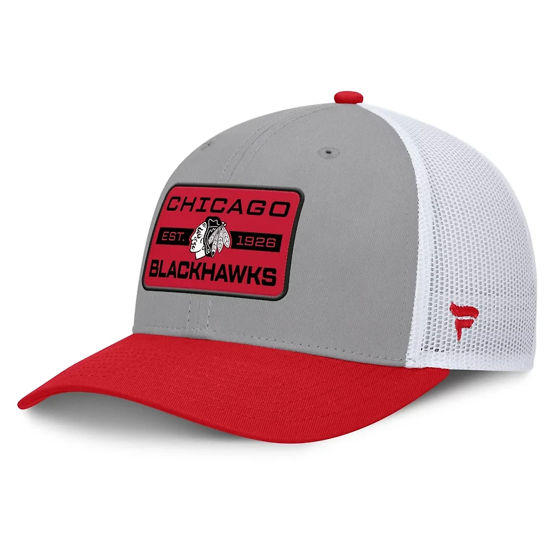 Fanatics Chicago Blackhawks Fundamental Adapt Trucker Adjustable Hat