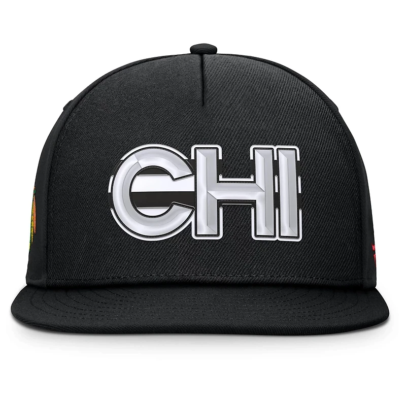 Fanatics Chicago hawks Authentic Pro Rink Team Code Snapback Hat