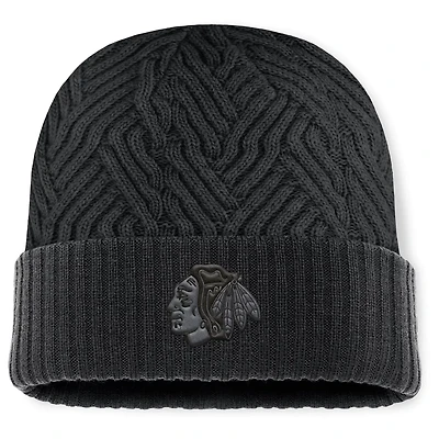 Fanatics Chicago hawks Authentic Pro Road Cuffed Knit Hat