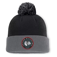 Fanatics Chicago hawks Cuffed Knit Hat with Pom