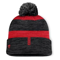 Fanatics Chicago hawks Fundamental Red Line Cuffed Knit Hat with Pom